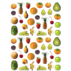 מדבקות פירות צורני (10 דף)