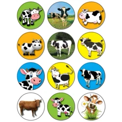 מדבקות פרה 30 מ"מ 10 דף