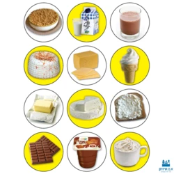 מדבקות מוצרי חלב 30 מ"מ 10 דף