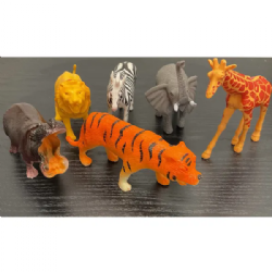 סט 6 חיות פלסטיק קשיח 14 ס"מ