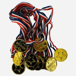 מדליות זהב + שרשרת (12 יח')