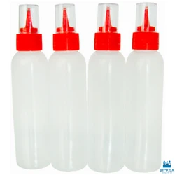 מיכל שקוף / בקבוק לחיץ 120 מ"ל (4 יח')