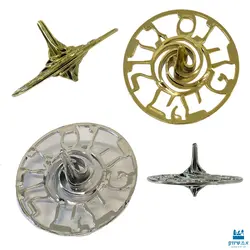 10 יח' סביבון פלסטיק כסף / זהב